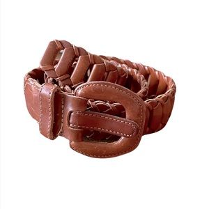 Beautiful brown trendy leather vintage belt